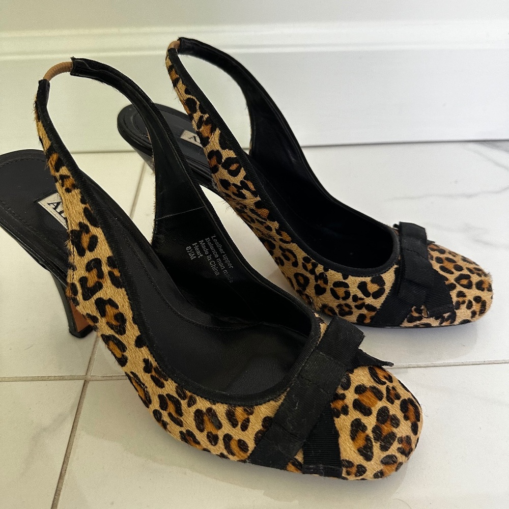 Leopard Bow Heels